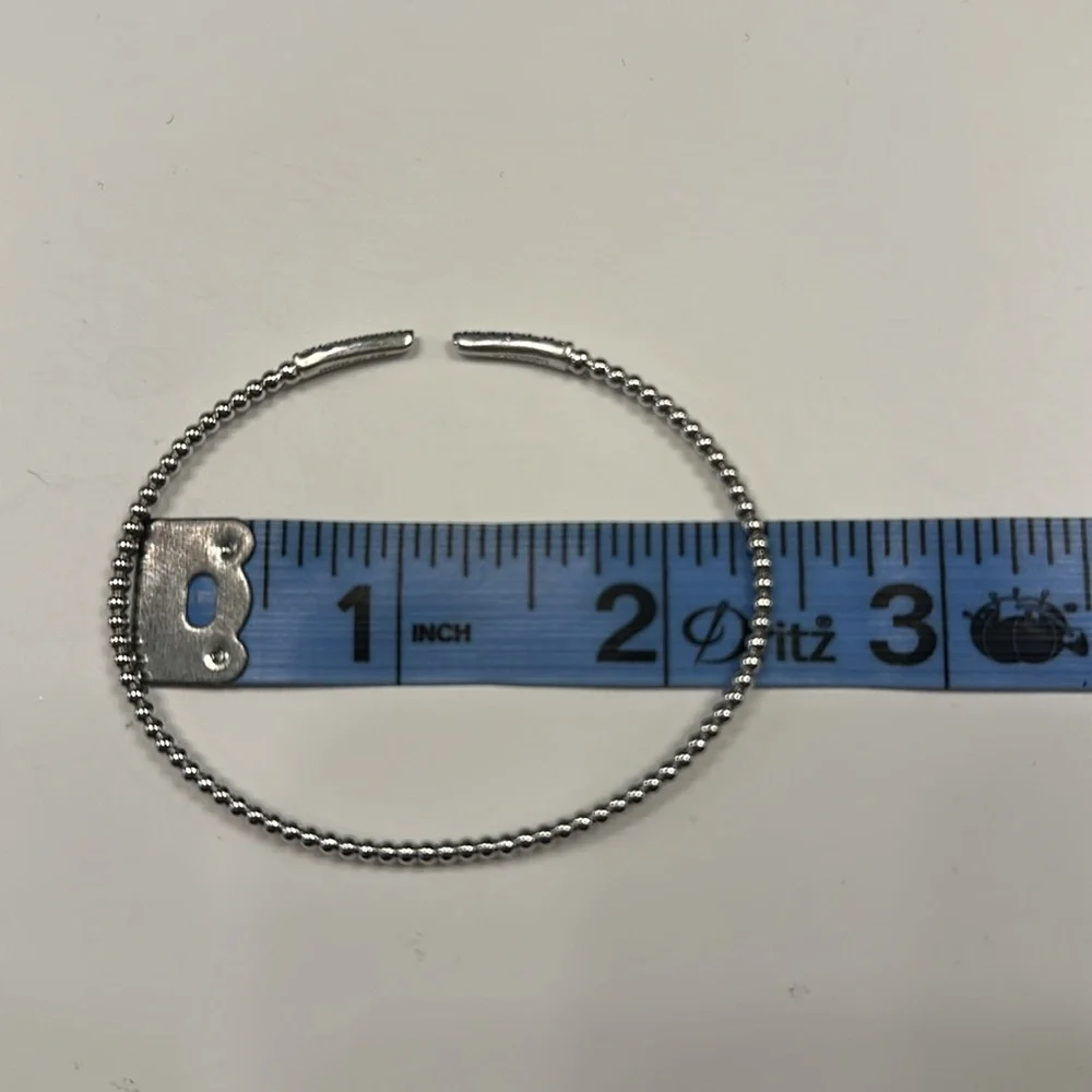 White Gold Beaded Bracelet - Picture 11 of 12